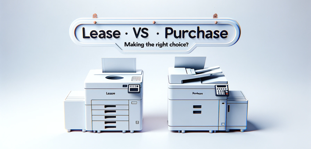 the copiers, representing the straightforward decision between leasing and purchasing options for copiers.