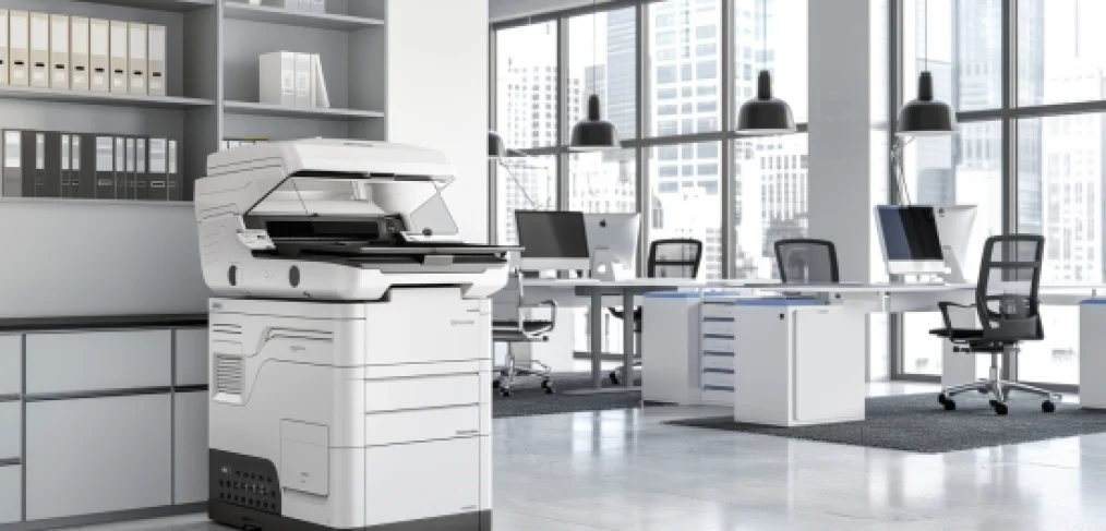 Copier Repair in Carrollton: Fueling Business Success: A modern office space featuring a high-tech copier machine from Copier Leasing Companies, designed to enhance productivity and efficiency.